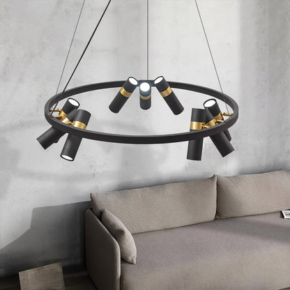 Black Mutil Pipe Ceiling fixture Chandelier