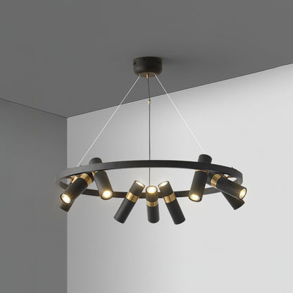 Black Mutil Pipe Ceiling fixture Chandelier