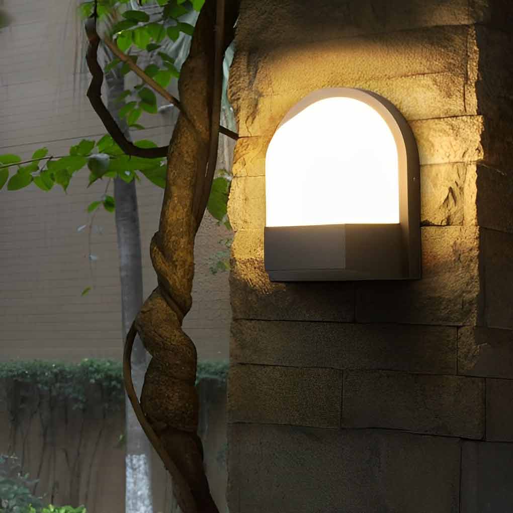 Minimalist Waterproof LED Dark Gray Modern Outdoor Wall Lamp Exterior Lights