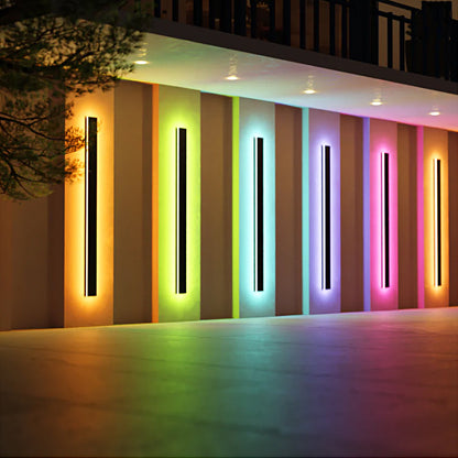 Linear LED Long Outdoor Wall Light Minimalist Exterior Wall Mount Lights Waterproof for Porch