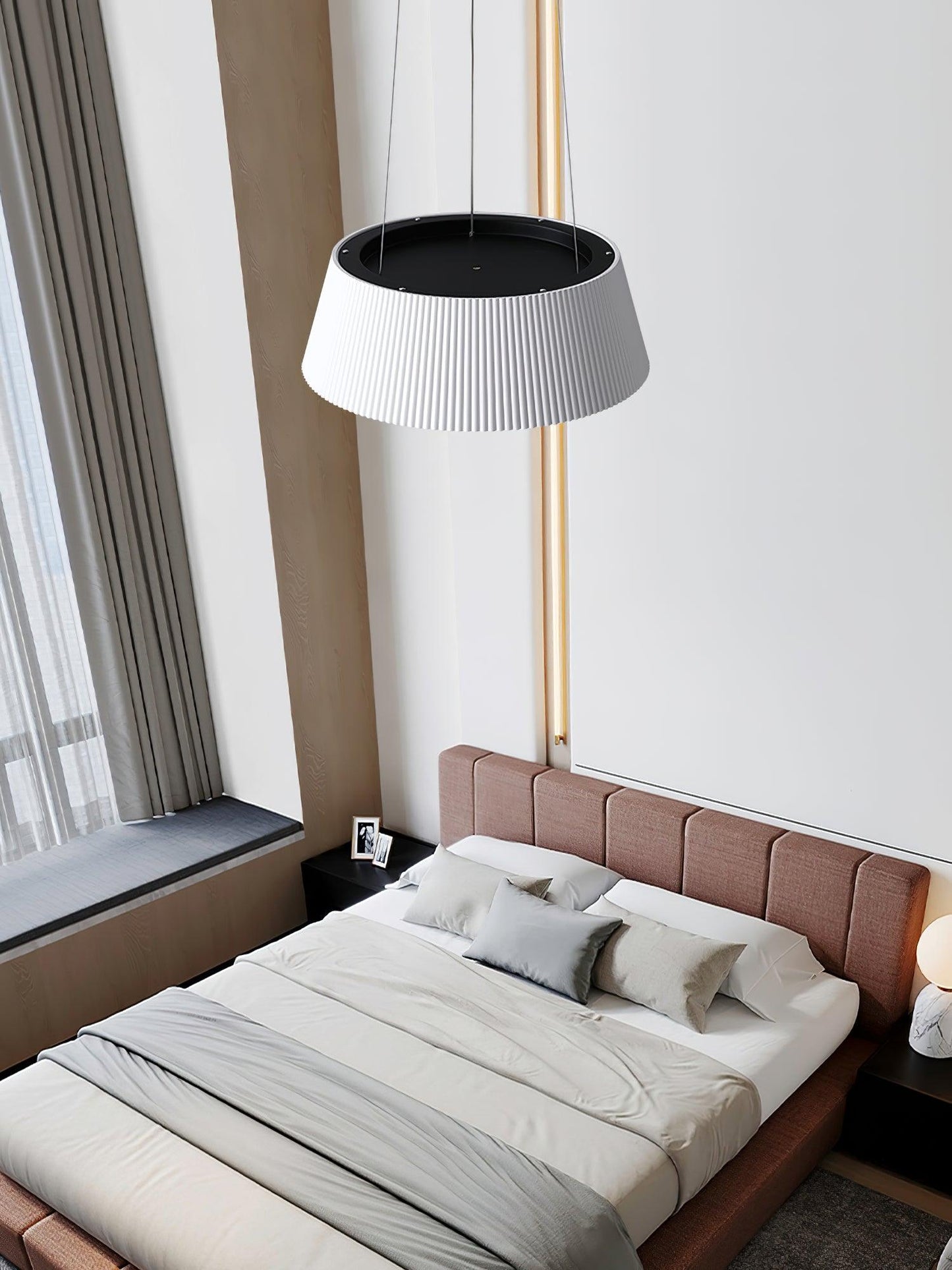 Modern Ribbed Droplight Pendant Light