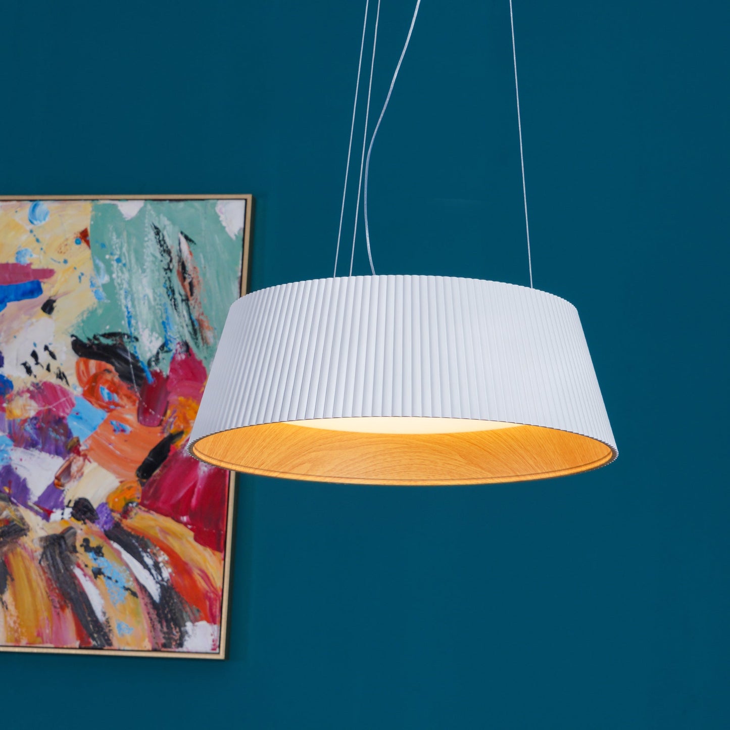 Modern Ribbed Droplight Pendant Light