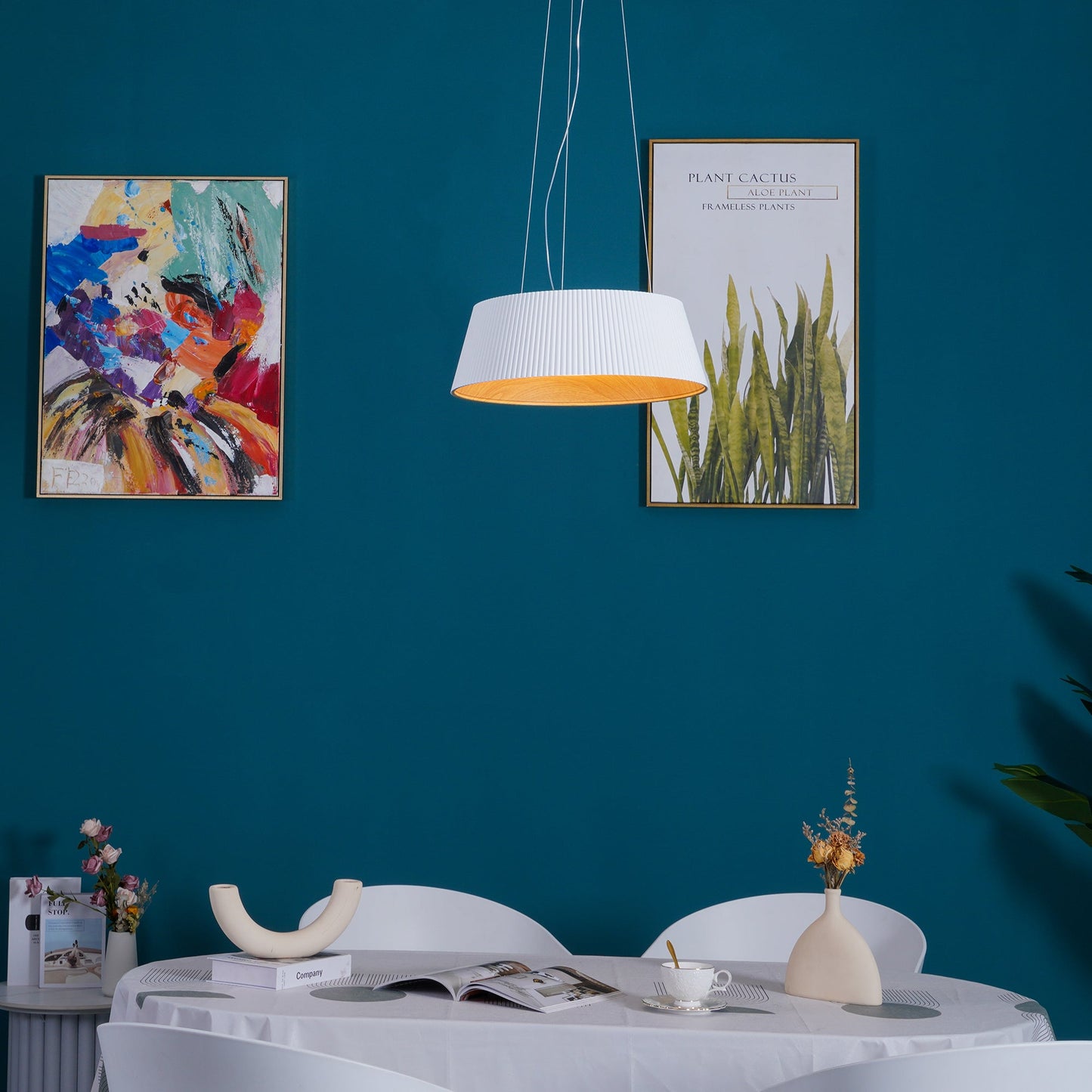 Modern Ribbed Droplight Pendant Light