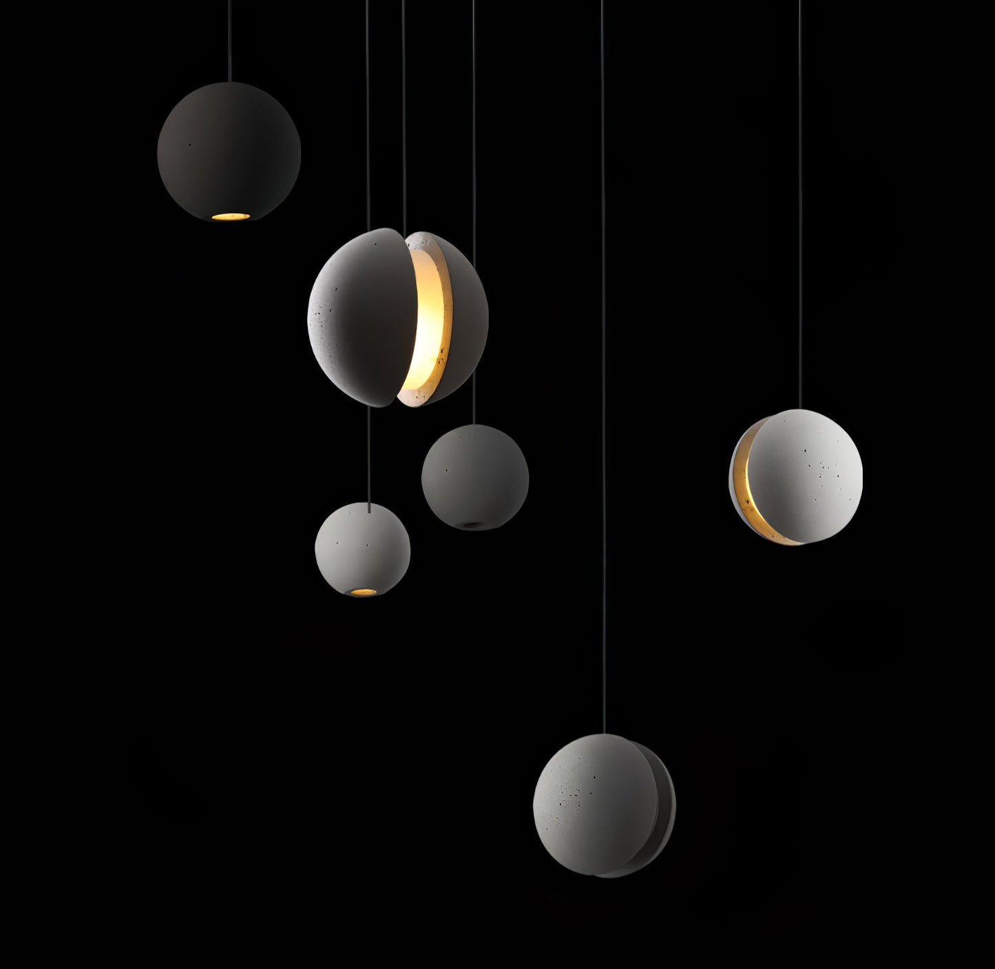 Moon Concrete Houselight Pendant Lamp
