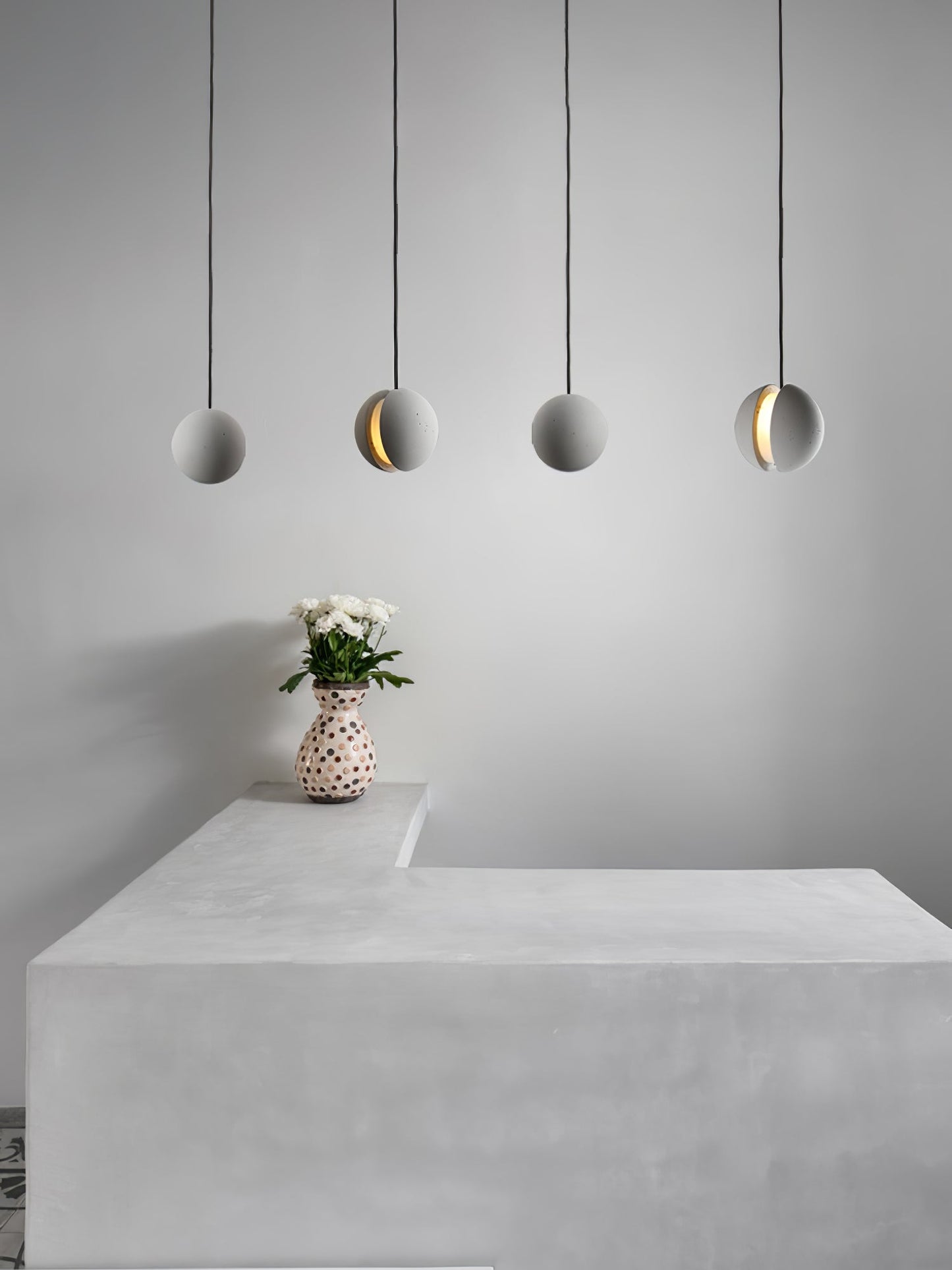 Moon Concrete Houselight Pendant Lamp
