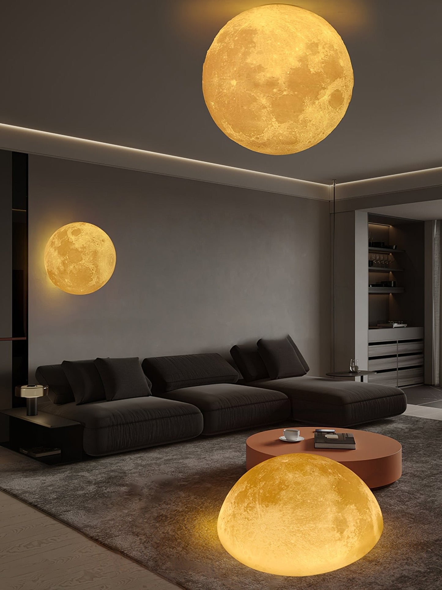 Moon 3D Wall-mounted light Wall Lamp