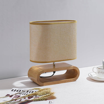 Moti Wood Side table lamp Table Lamp