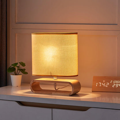 Moti Wood Side table lamp Table Lamp