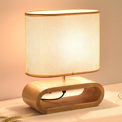 Moti Wood Side table lamp Table Lamp