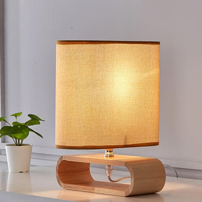 Moti Wood Side table lamp Table Lamp