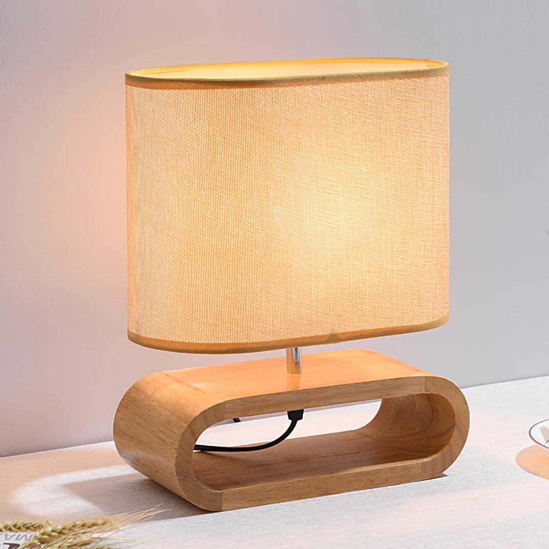 Moti Wood Side table lamp Table Lamp