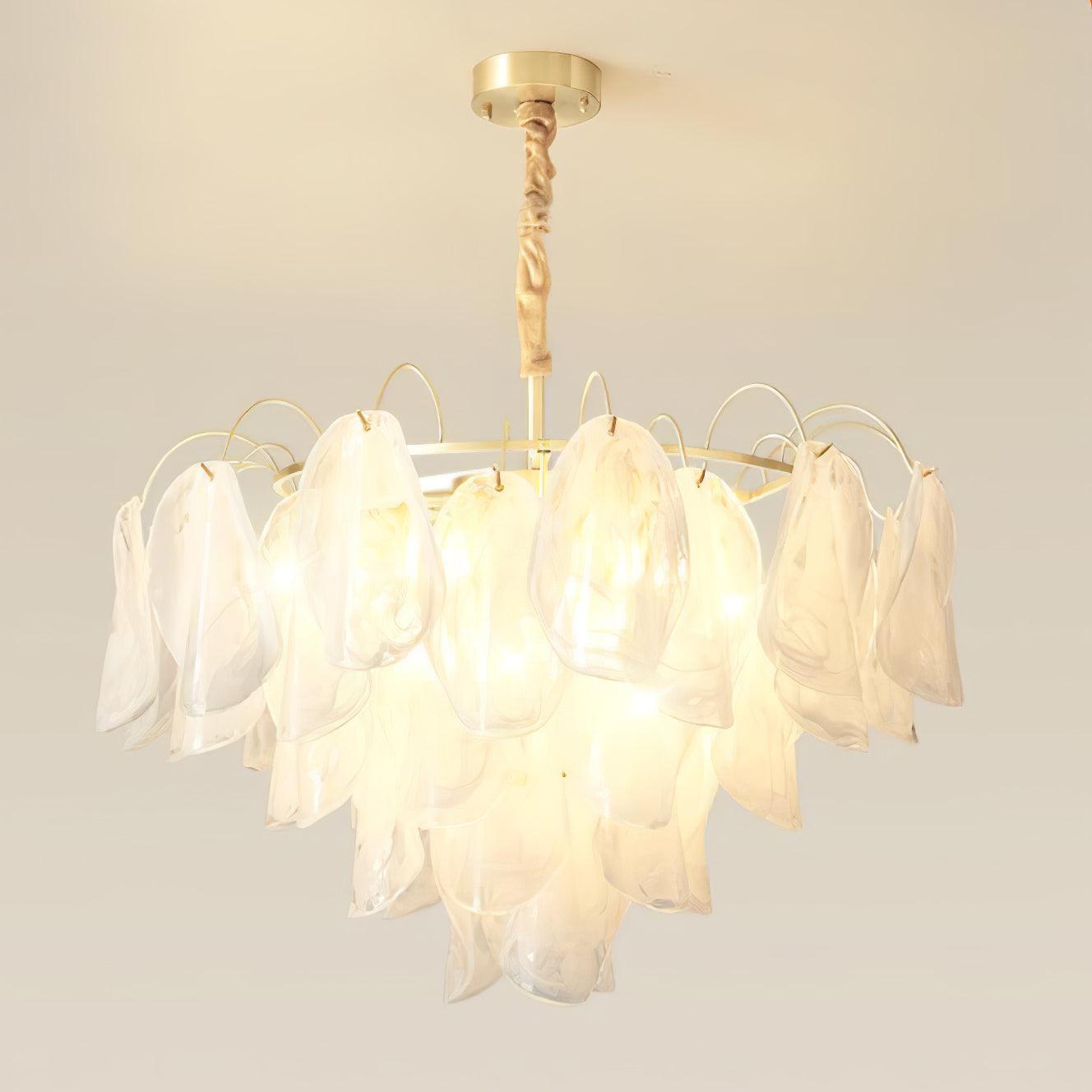 Multi Tier Cloud Glass Droplight Pendant Light