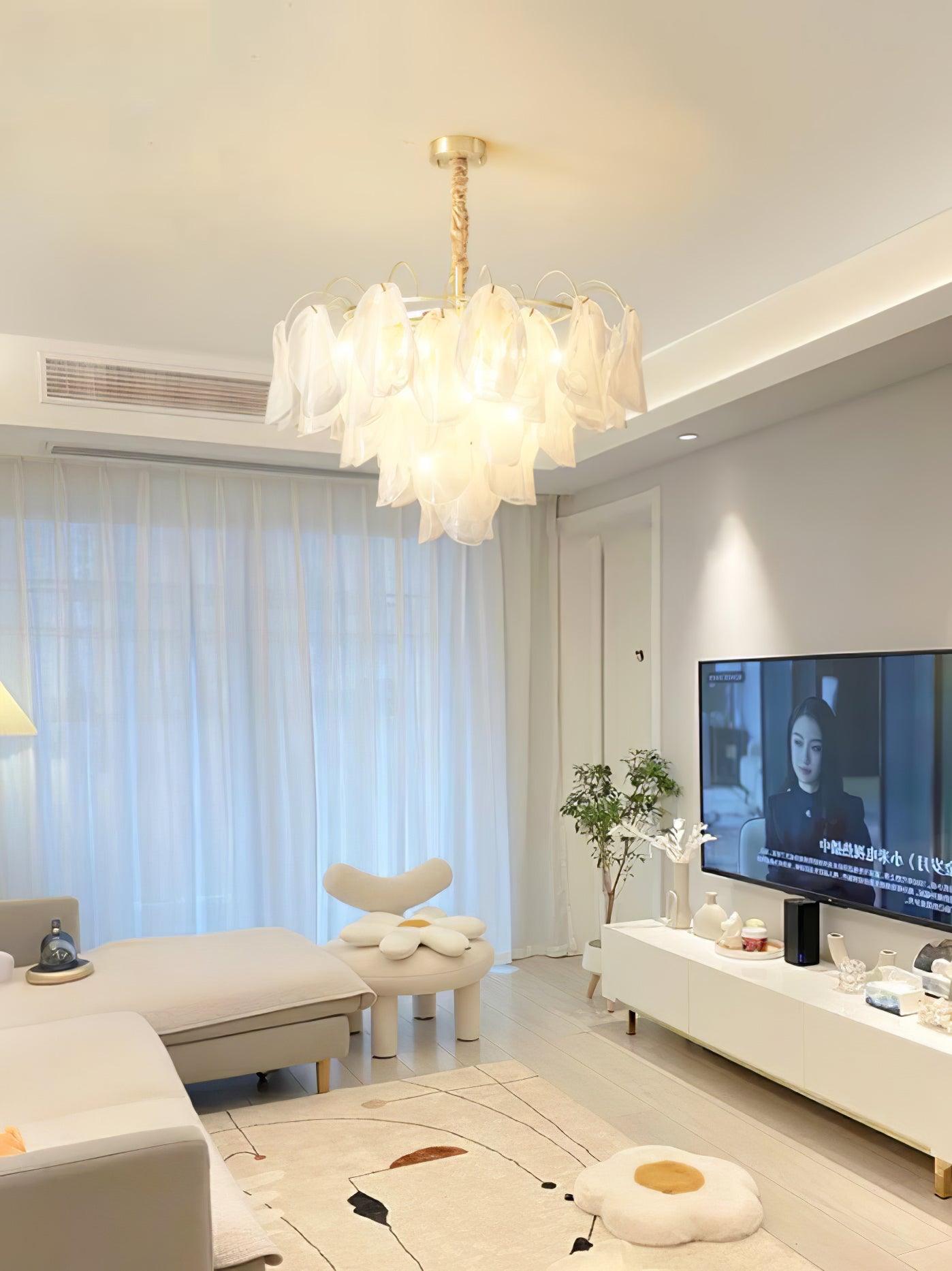 Multi Tier Cloud Glass Droplight Pendant Light