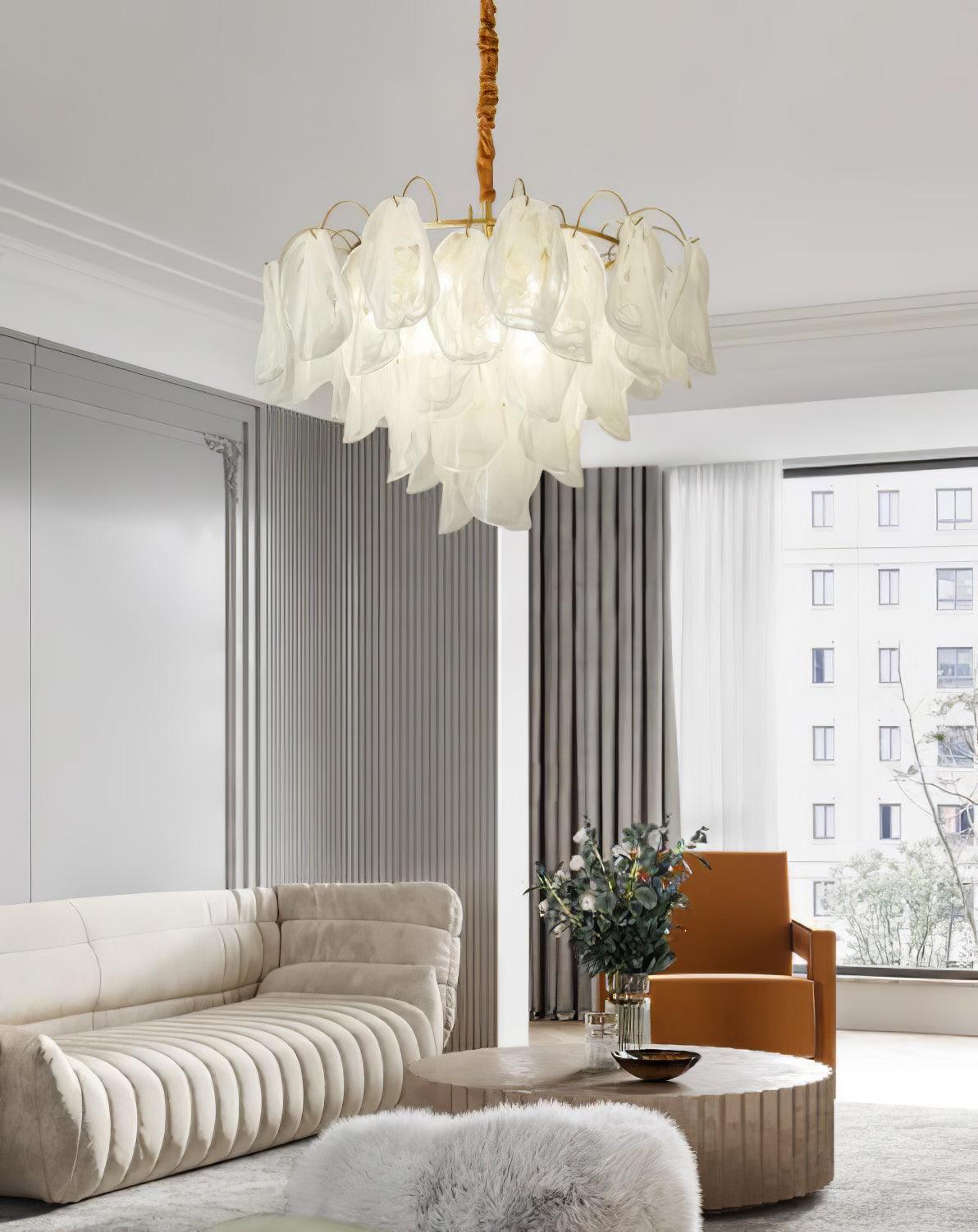 Multi Tier Cloud Glass Droplight Pendant Light