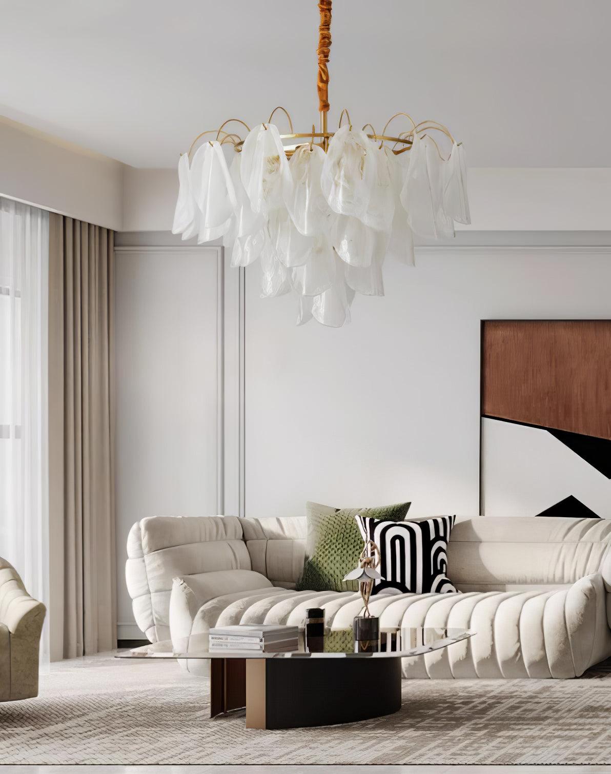 Multi Tier Cloud Glass Droplight Pendant Light