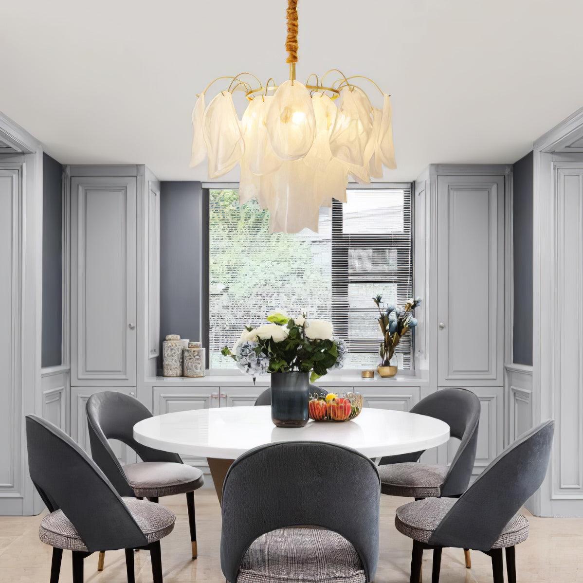 Multi Tier Cloud Glass Droplight Pendant Light