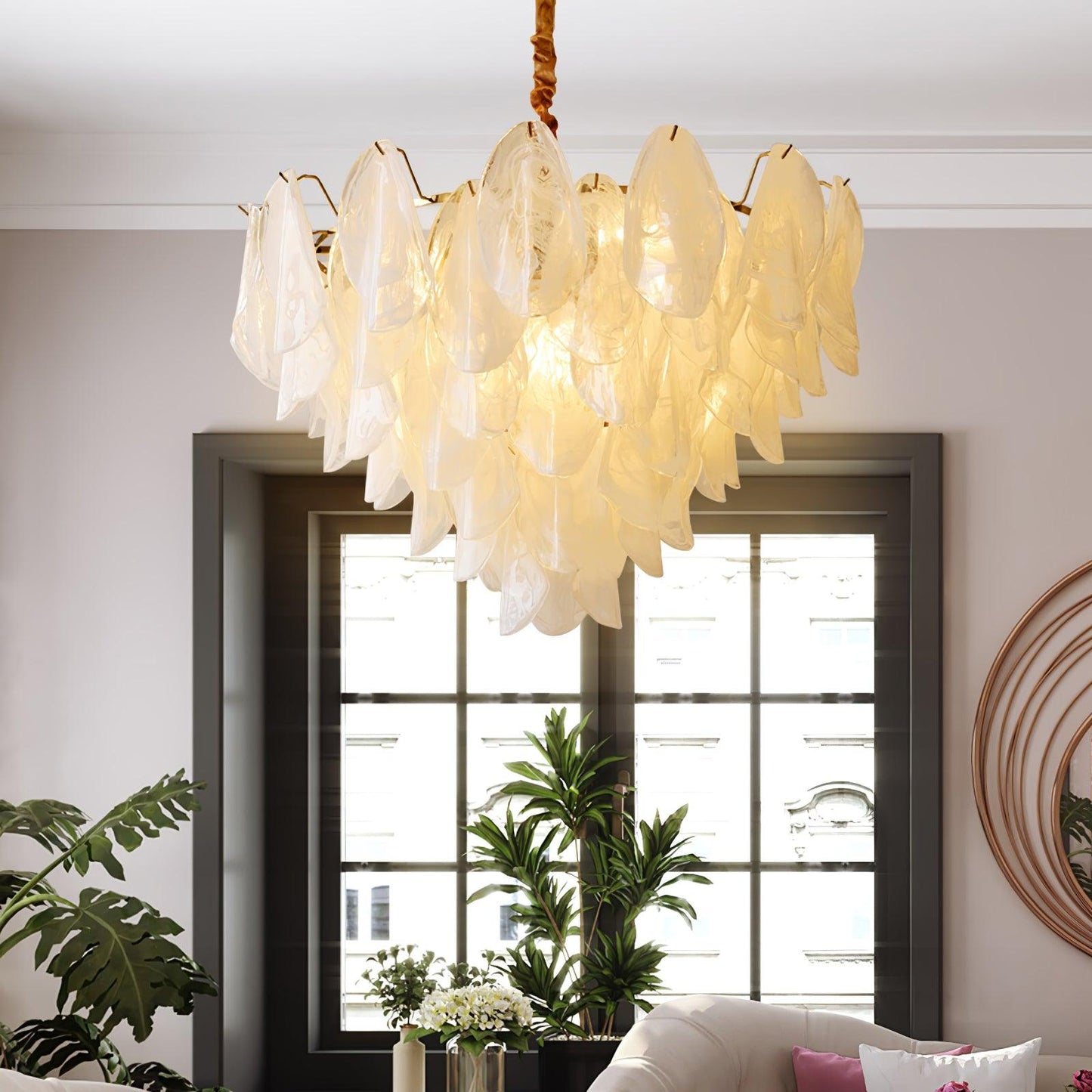 Multi Tier Cloud Glass Droplight Pendant Light