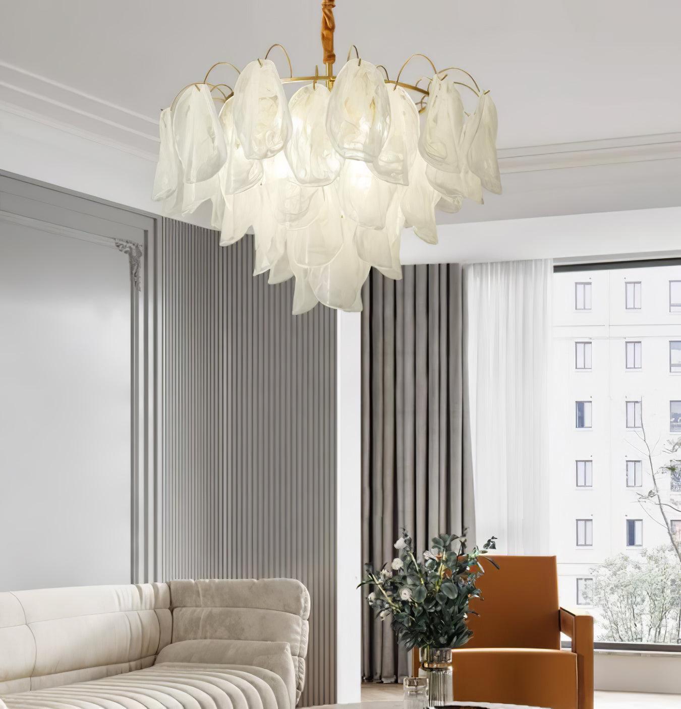 Multi Tier Cloud Glass Droplight Pendant Light