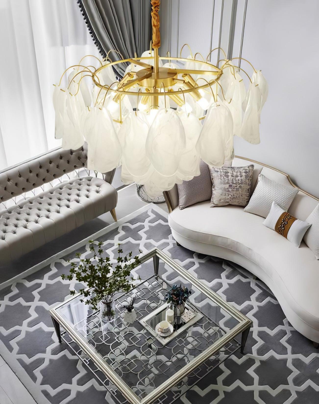 Multi Tier Cloud Glass Droplight Pendant Light