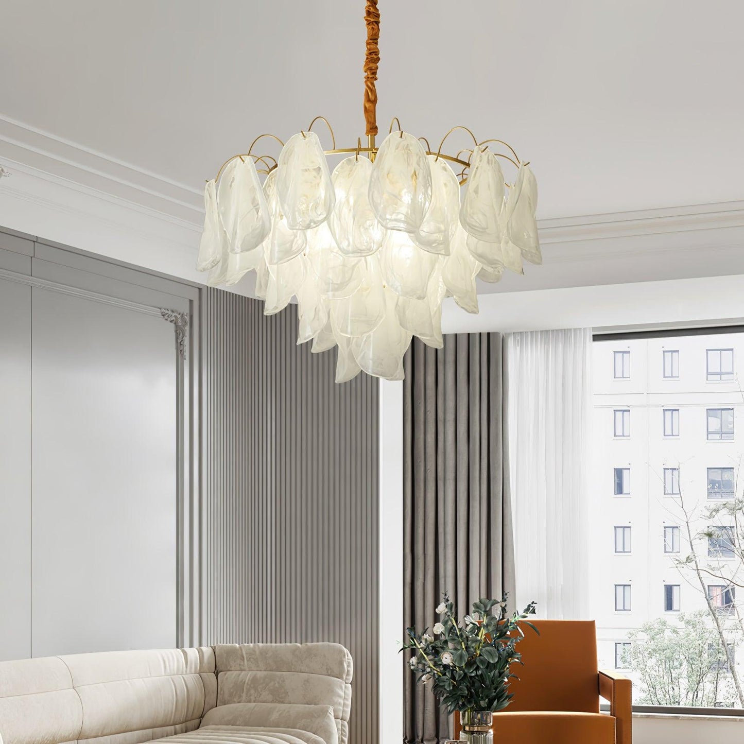 Multi Tier Cloud Glass Droplight Pendant Light