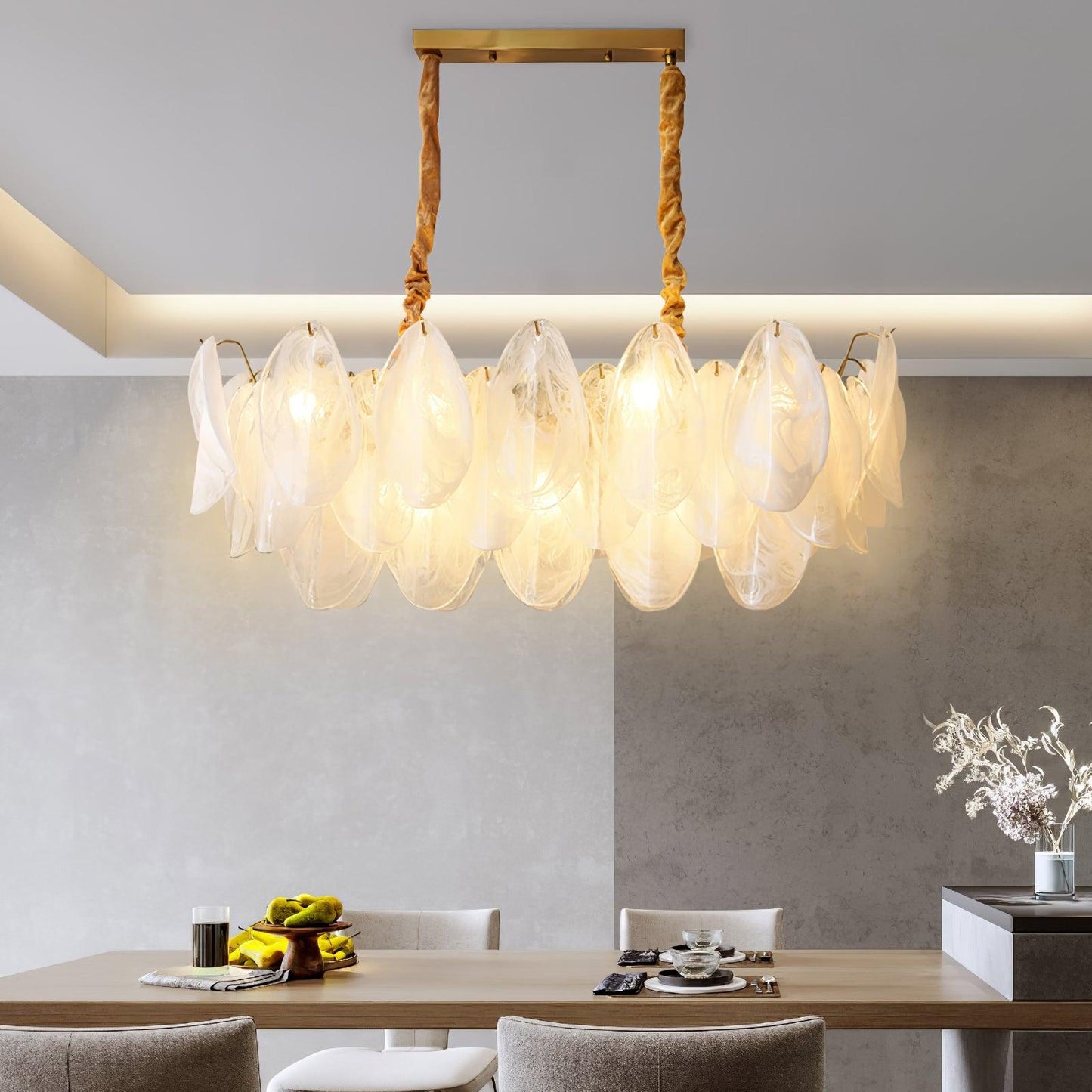 Multi Tier Cloud Glass Droplight Pendant Light