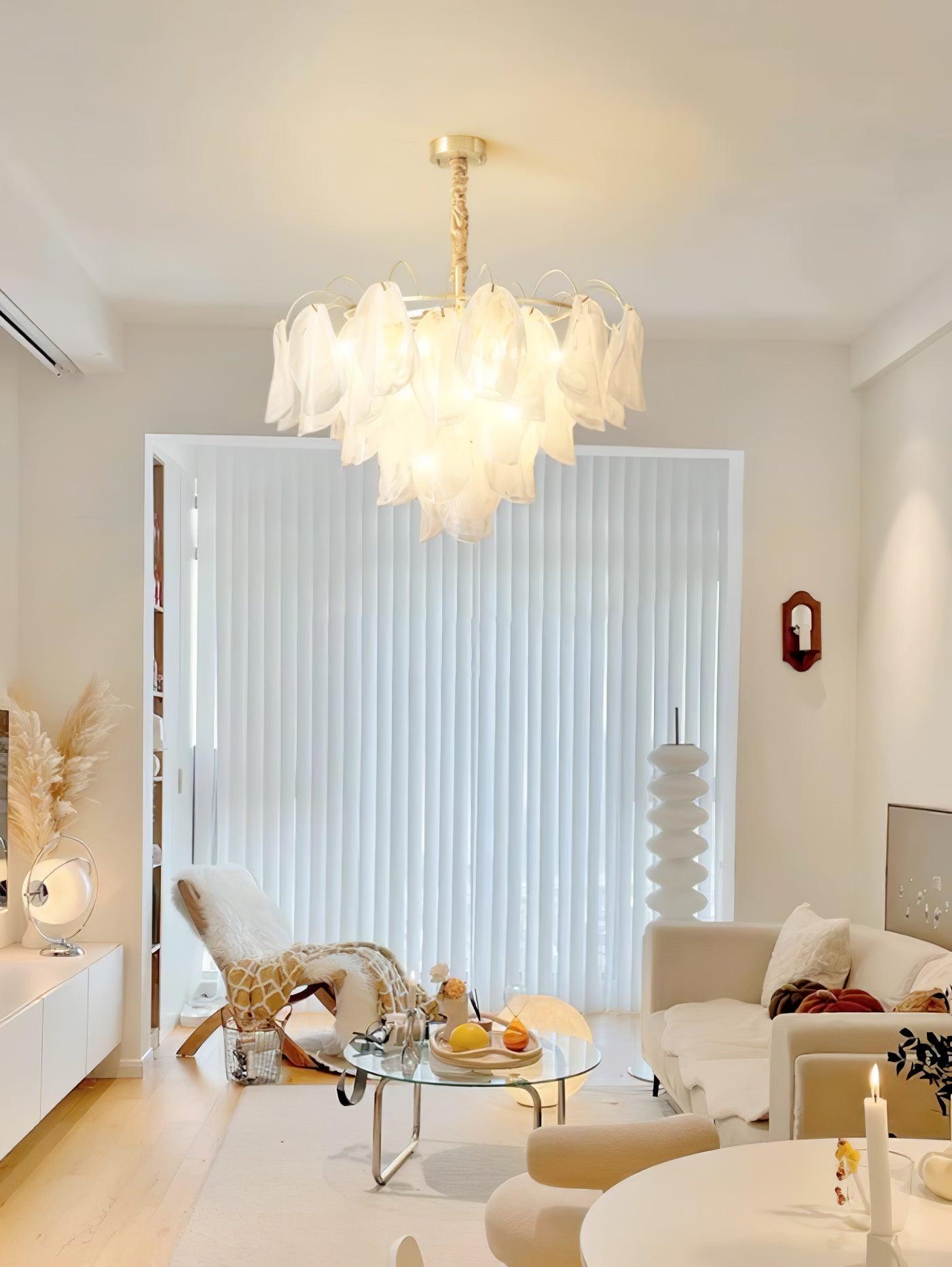 Multi Tier Cloud Glass Droplight Pendant Light