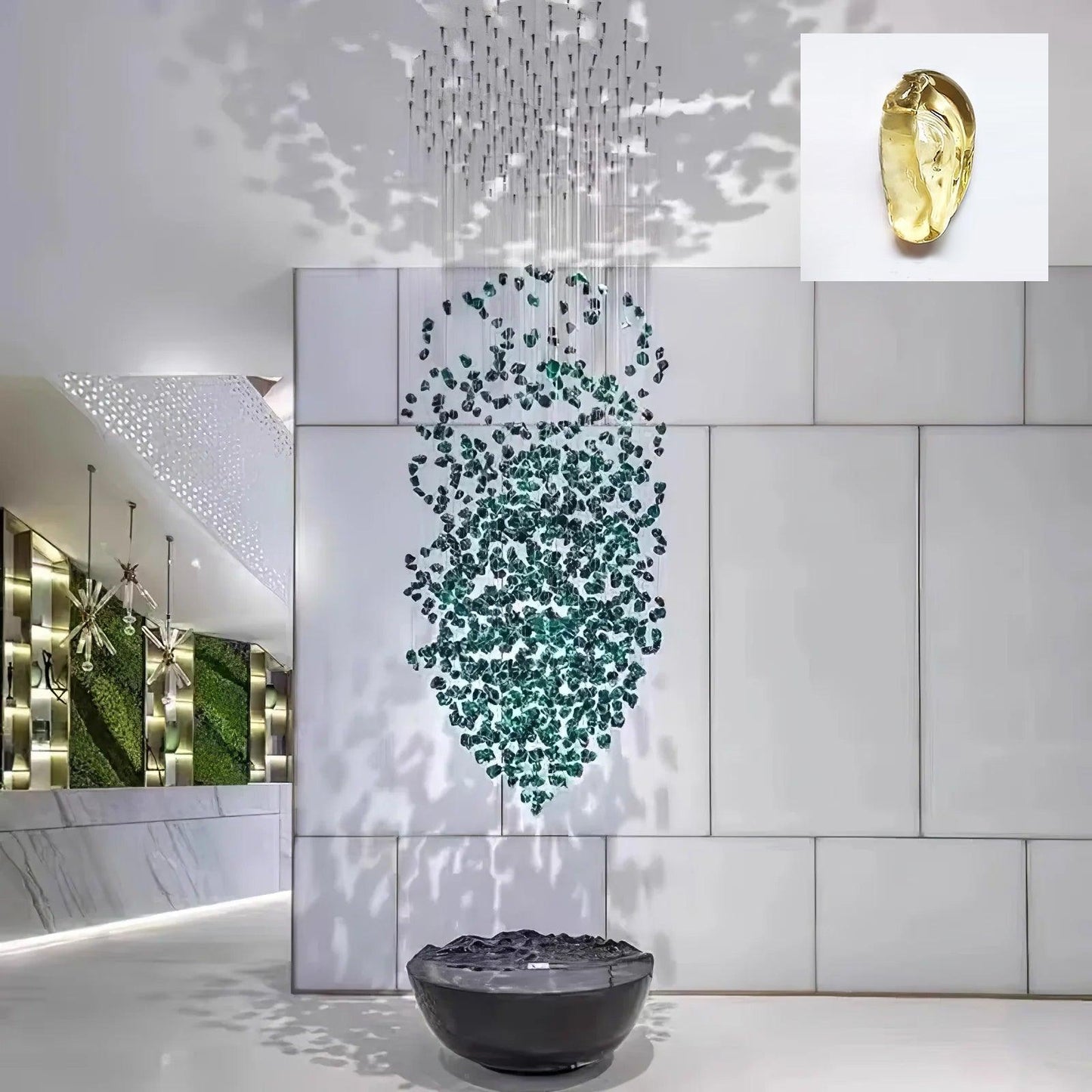 Multicolor Crystal Stone Candelabrum Chandelier