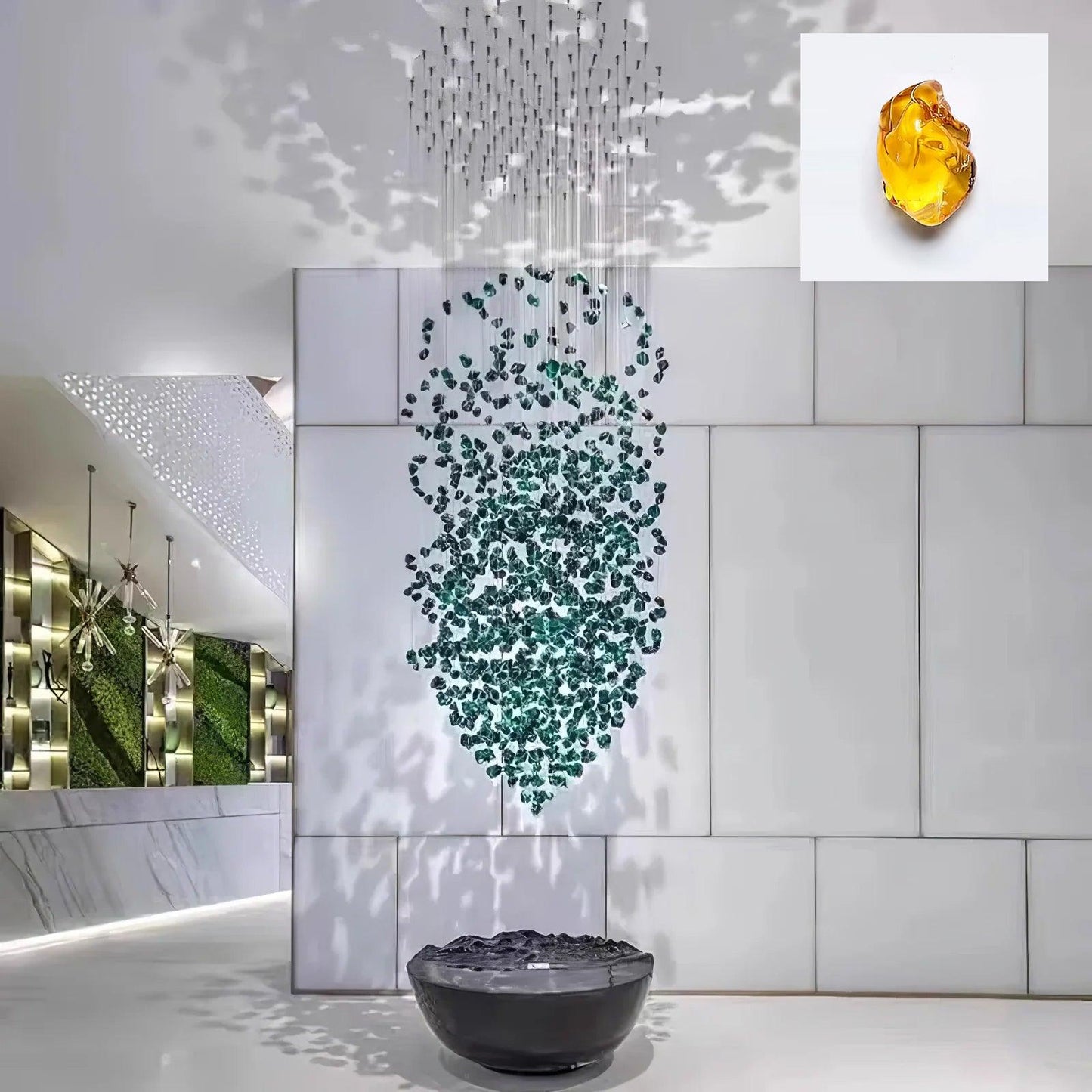 Multicolor Crystal Stone Candelabrum Chandelier