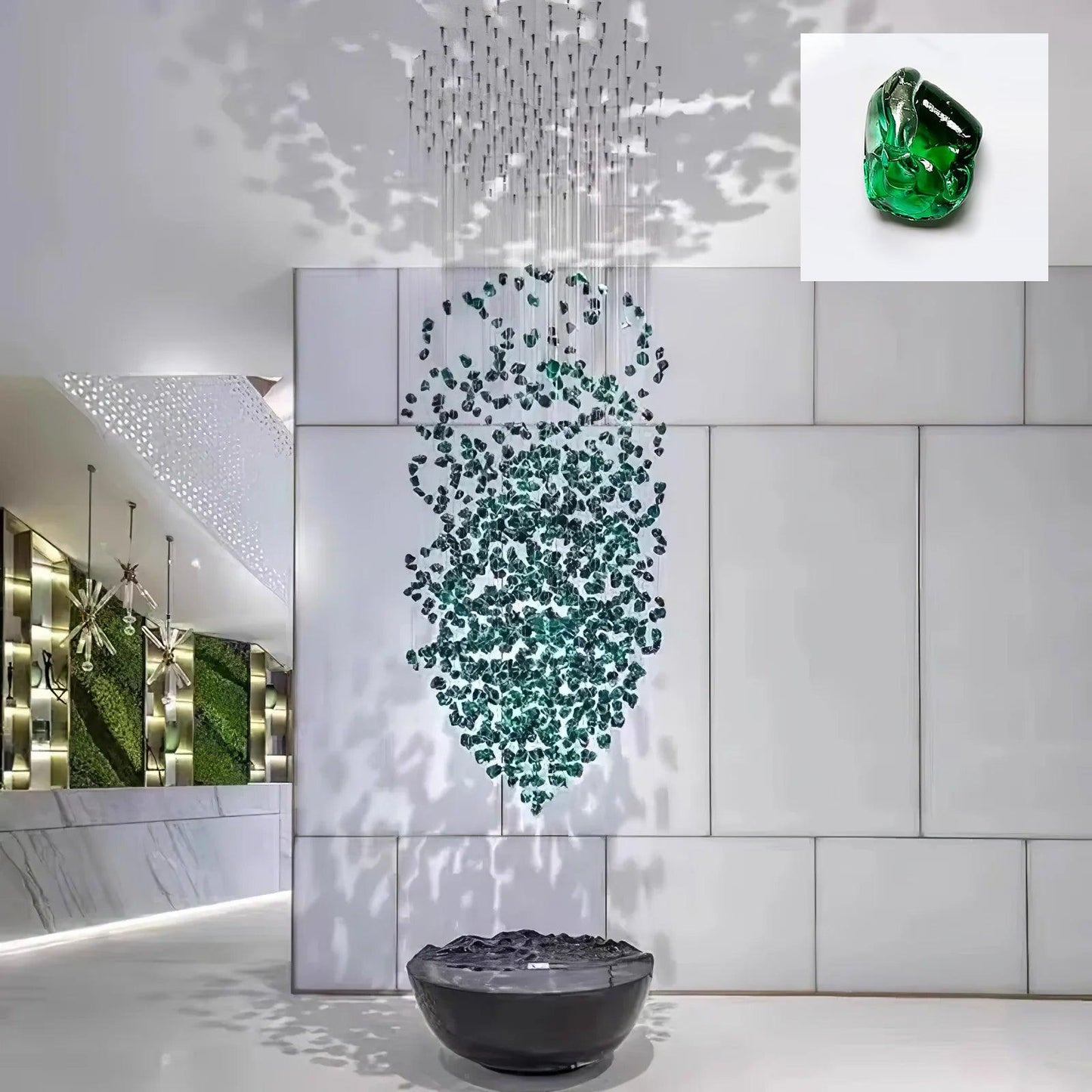 Multicolor Crystal Stone Candelabrum Chandelier