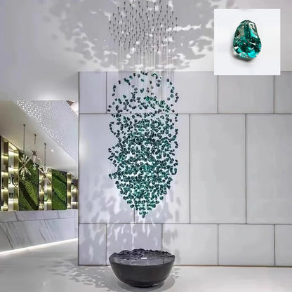 Multicolor Crystal Stone Candelabrum Chandelier