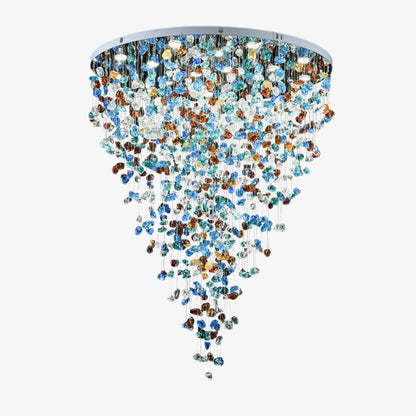 Multicolor Crystal Stone Candelabrum Chandelier