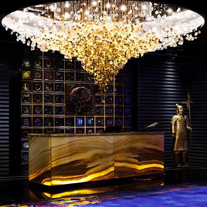 Multicolor Crystal Stone Candelabrum Chandelier