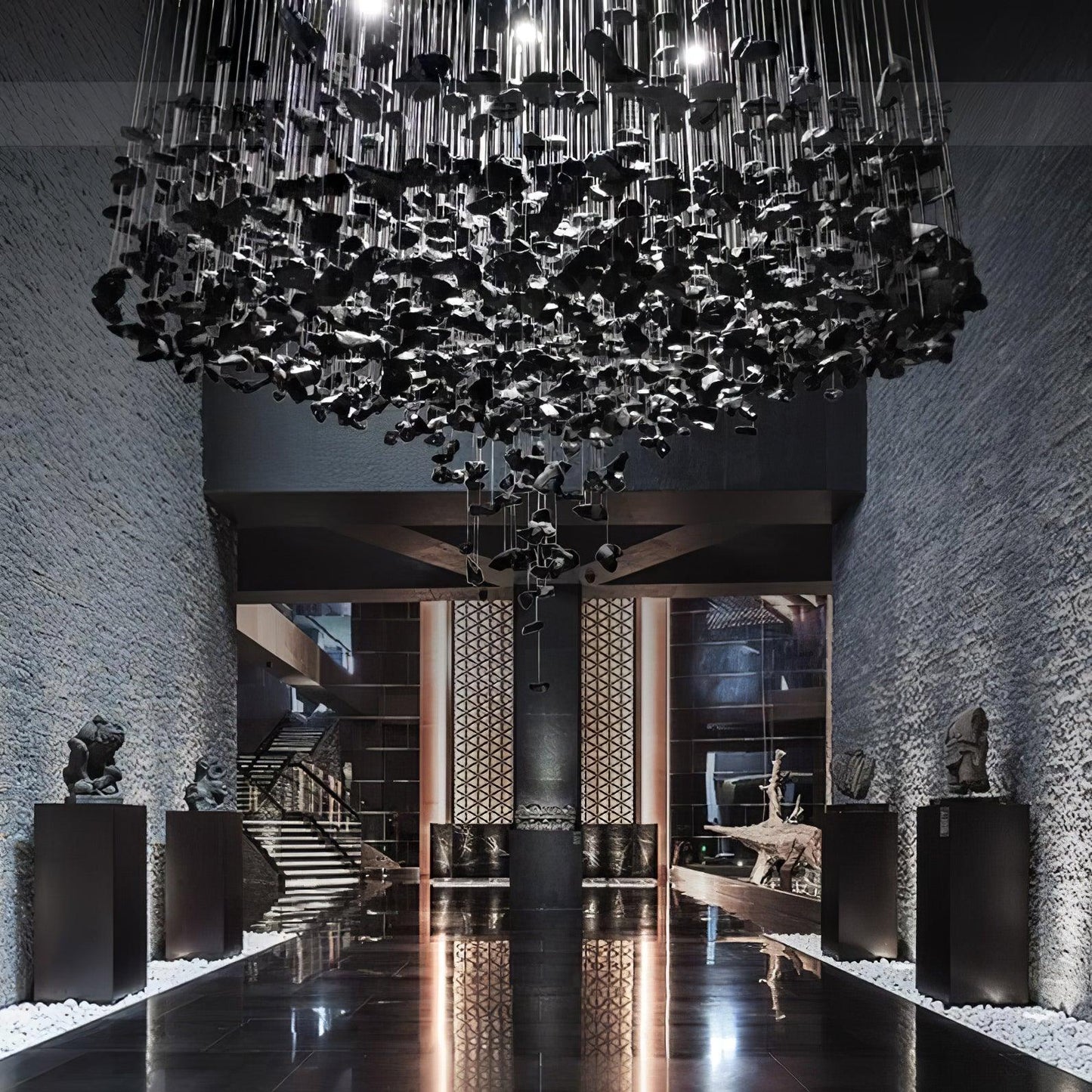 Multicolor Crystal Stone Candelabrum Chandelier
