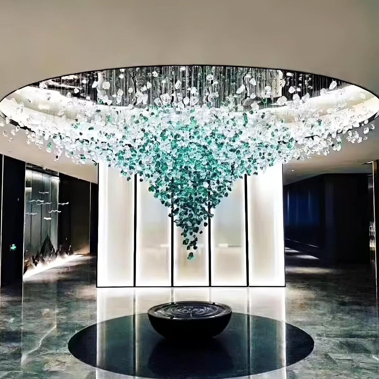 Multicolor Crystal Stone Candelabrum Chandelier