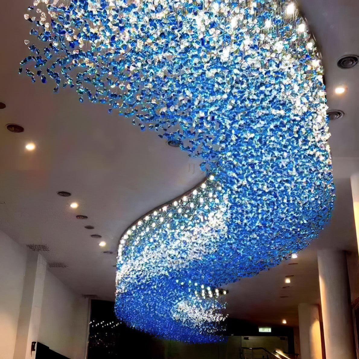 Multicolor Crystal Stone Candelabrum Chandelier