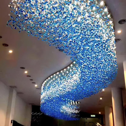 Multicolor Crystal Stone Candelabrum Chandelier