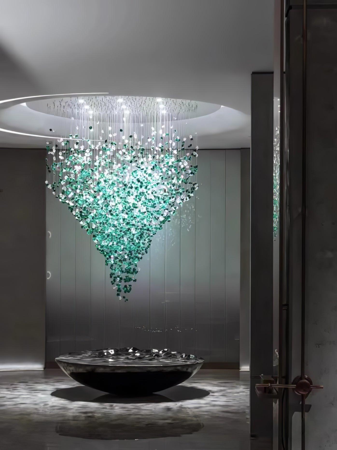 Multicolor Crystal Stone Candelabrum Chandelier