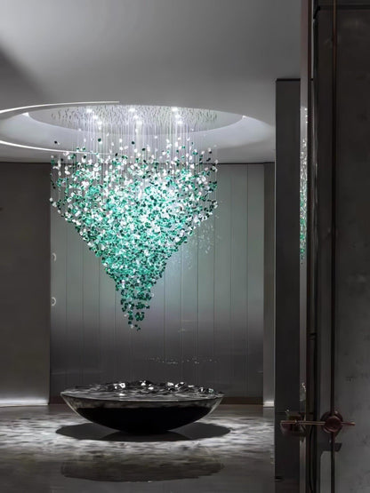 Multicolor Crystal Stone Candelabrum Chandelier