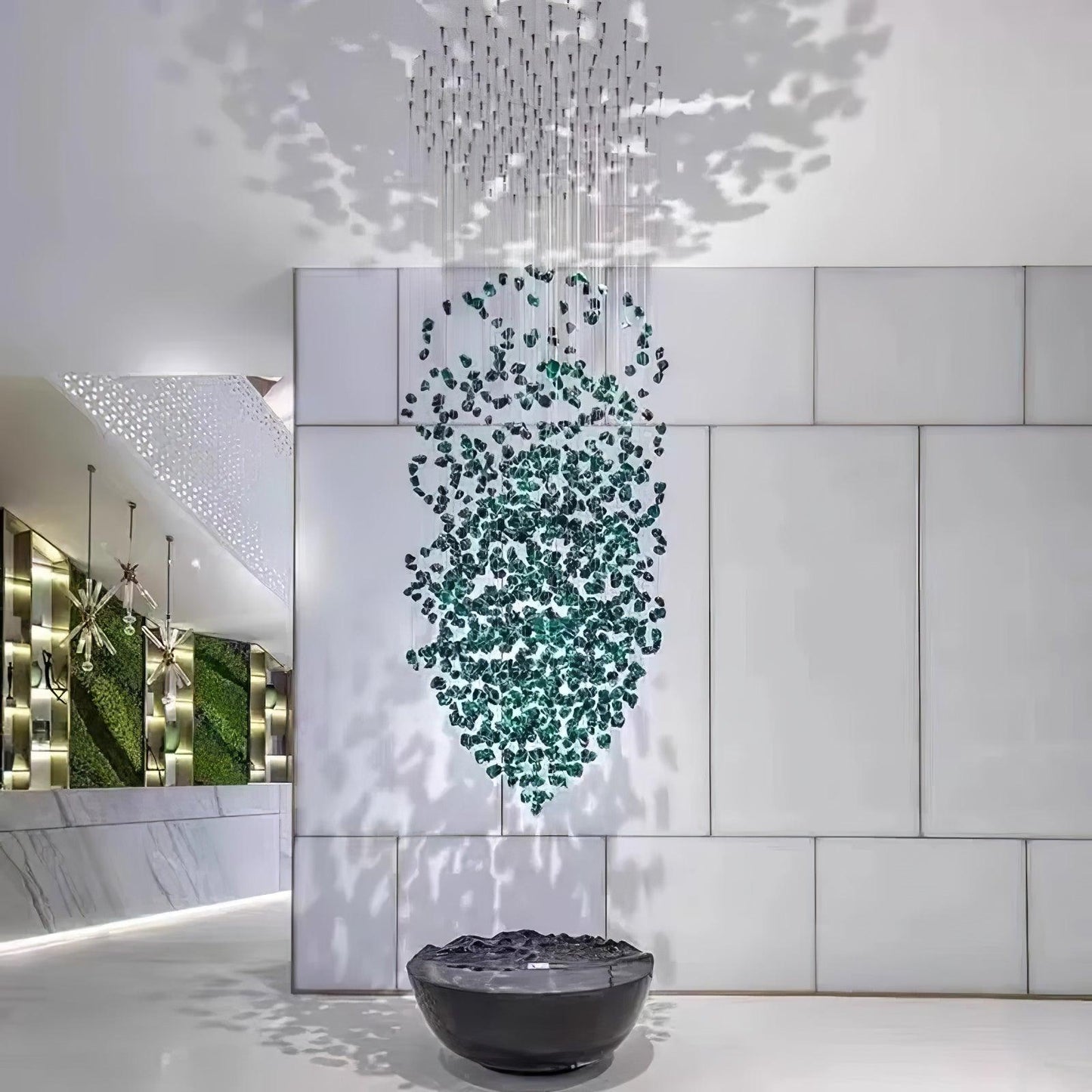 Multicolor Crystal Stone Candelabrum Chandelier
