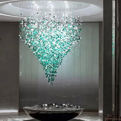 Multicolor Crystal Stone Candelabrum Chandelier