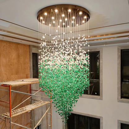 Multicolor Crystal Stone Candelabrum Chandelier