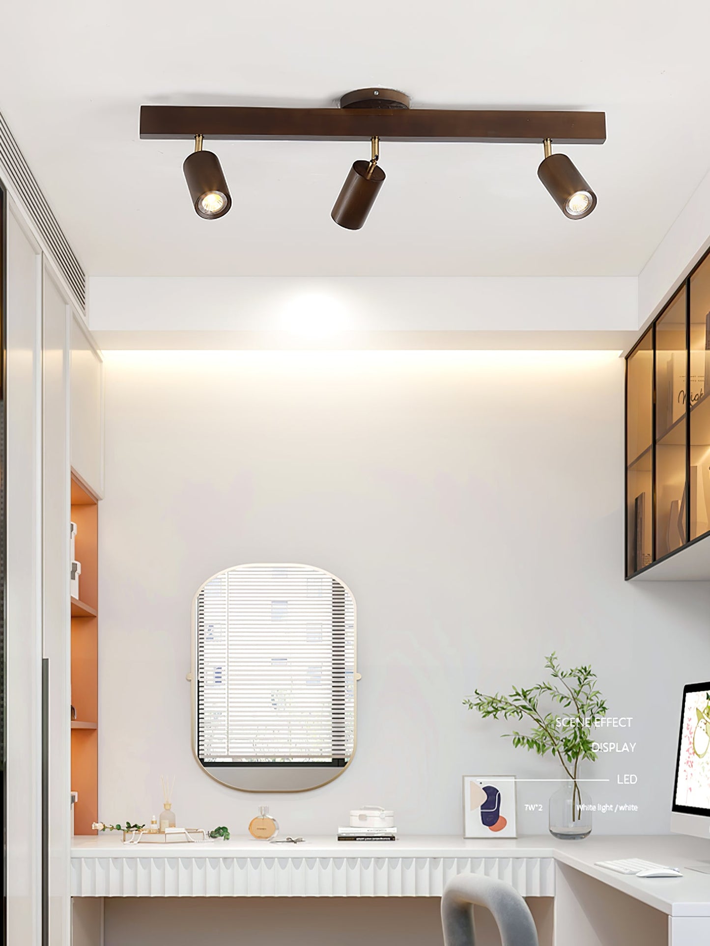 Natural Wood Beam Ceiling-mounted light Spotlight Light