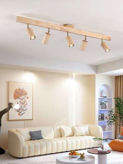 Natural Wood Beam Ceiling-mounted light Spotlight Light