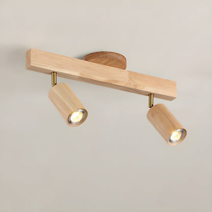 Natural Wood Beam Ceiling-mounted light Spotlight Light