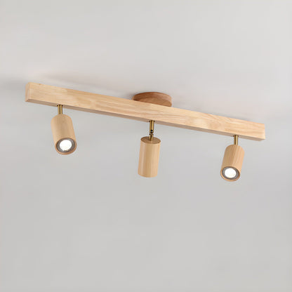 Natural Wood Beam Ceiling-mounted light Spotlight Light