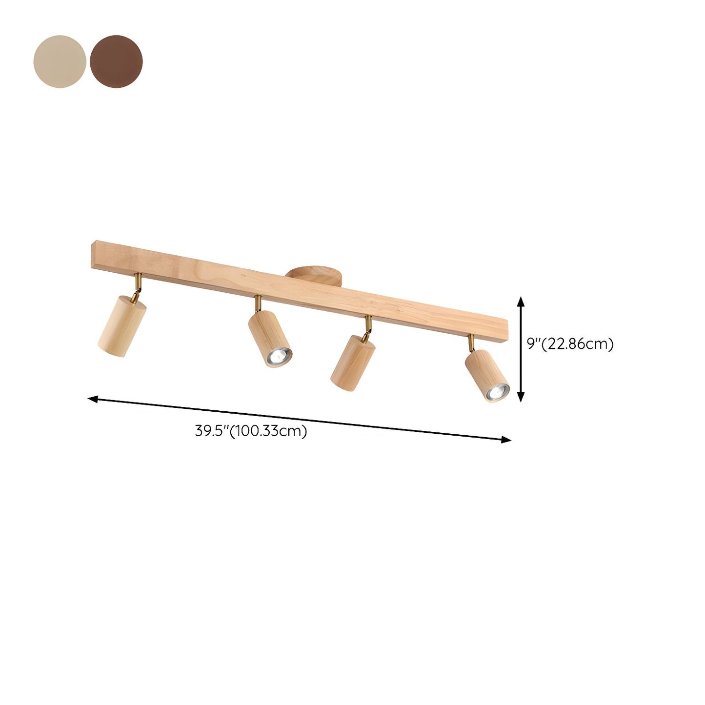 Natural Wood Beam Ceiling-mounted light Spotlight Light