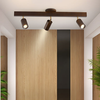 Natural Wood Beam Ceiling-mounted light Spotlight Light
