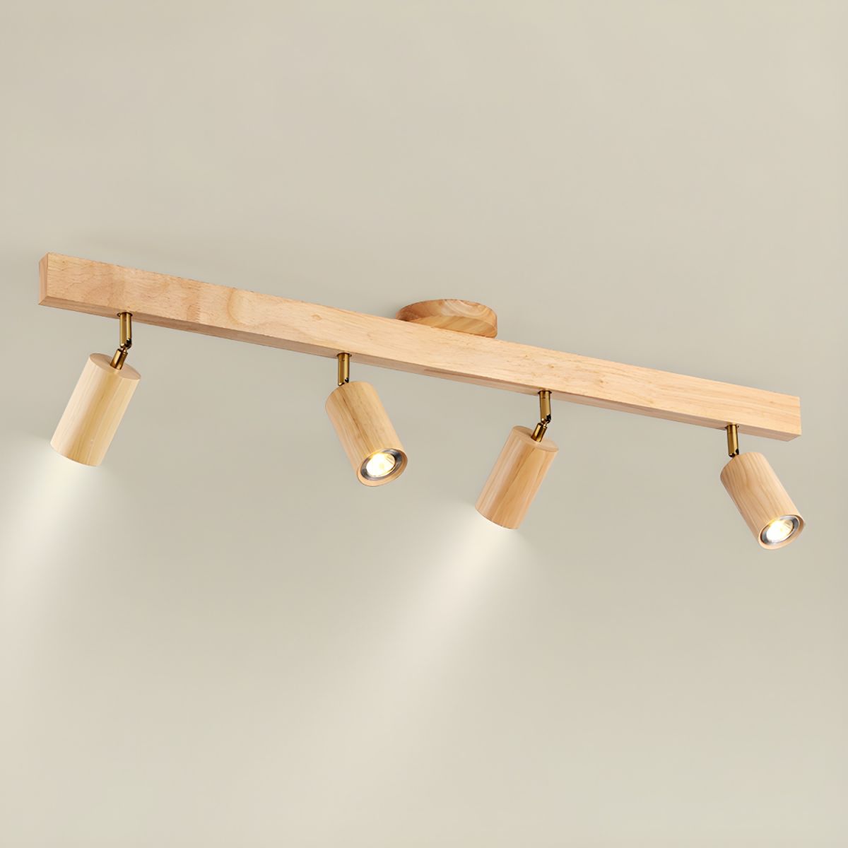 Natural Wood Beam Ceiling-mounted light Spotlight Light