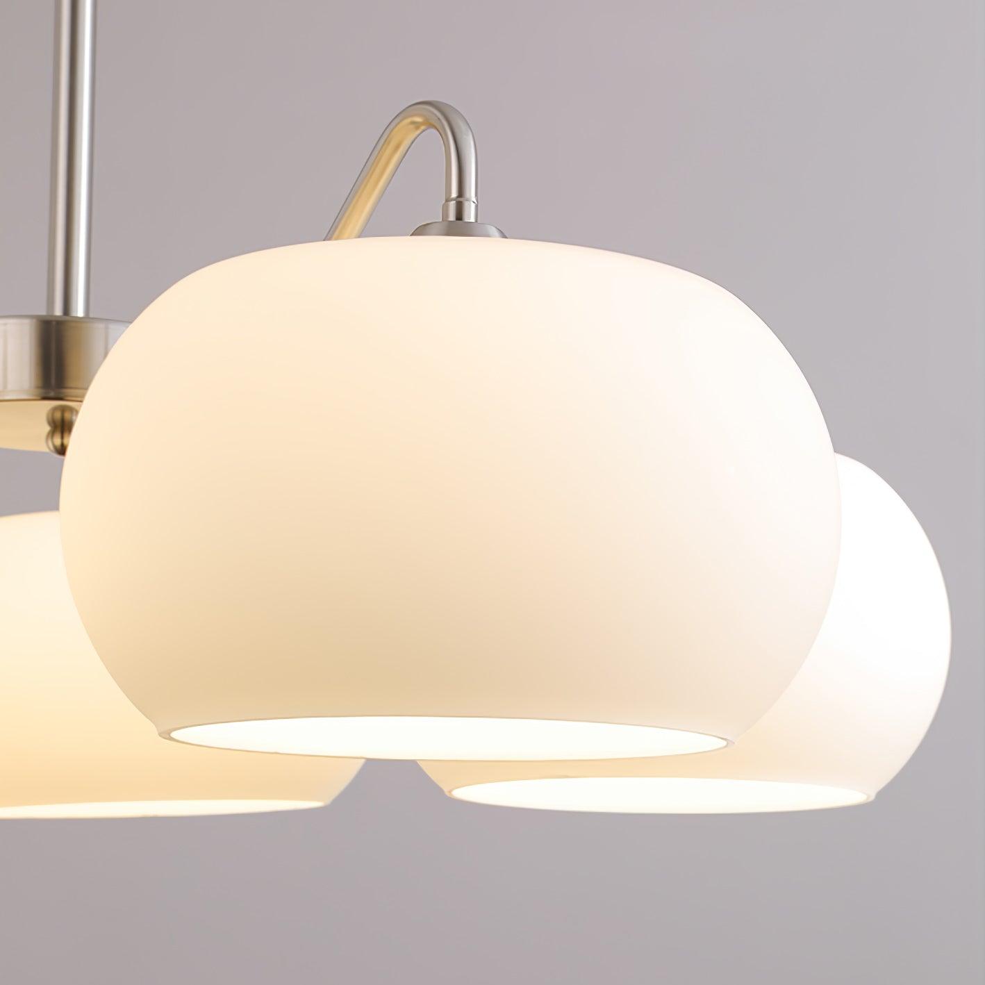 Nickel Glass Persimmon Electrolier Chandelier