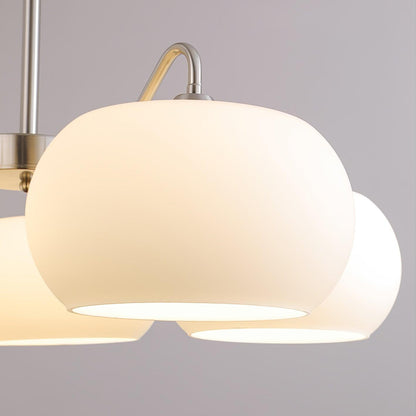 Nickel Glass Persimmon Electrolier Chandelier